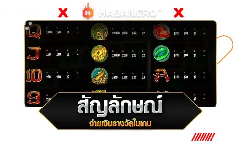 สัญลักษณ์จ่ายเงินรางวัลในเกม FaCaiShen