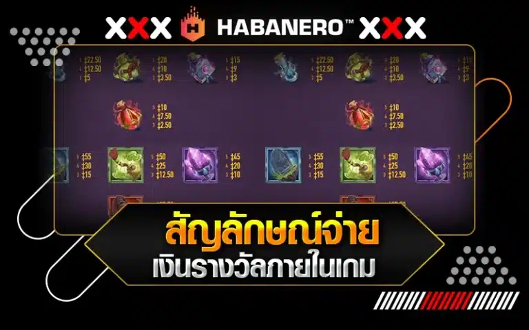 สัญลักษณ์จ่ายเงินรางวัลภายในเกม WitchesTome